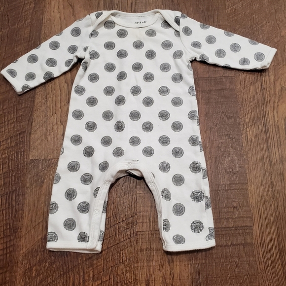 Chick Pea Baby Cotton Jumpsuit Geometric Polka Dots Circles Tribal PJs Boho 0-3M - Picture 1 of 6